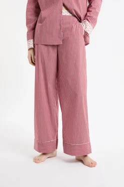 ETAM Los Pijamas Más Responsables|Partes De Abajo De Pijama|Pantalón de pijama a rayas con algodón ROSA EMPOLVADO