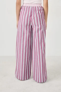 ETAM Partes De Abajo De Pijama|Los Pijamas Más Responsables|Pantalón de pijama a rayas BURDEOS GRANATE