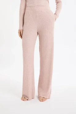 ETAM Homewear|Partes De Abajo De Pijama|Pantalón de pijama acanalado ROSA EMPOLVADO