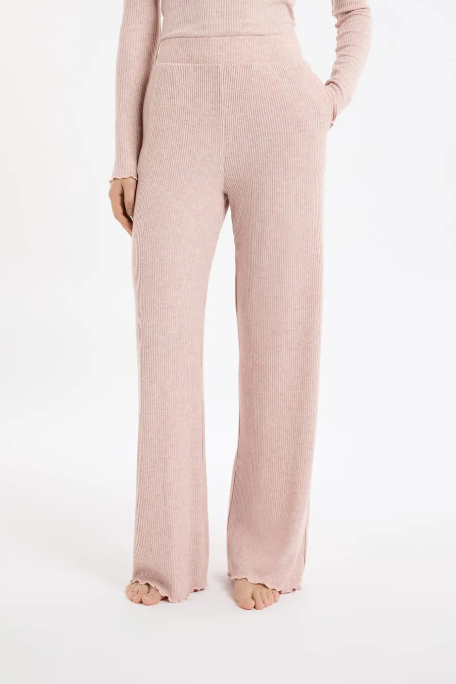 ETAM Homewear|Partes De Abajo De Pijama|Pantalón de pijama acanalado ROSA EMPOLVADO