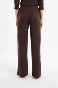 ETAM Homewear|Partes De Abajo De Pijama|Pantalón de pijama acanalado CHOCOLATE
