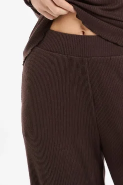 ETAM Homewear|Partes De Abajo De Pijama|Pantalón de pijama acanalado CHOCOLATE