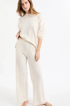 ETAM Homewear|Los Pijamas Más Responsables|Pantalón de pijama ancho crudo