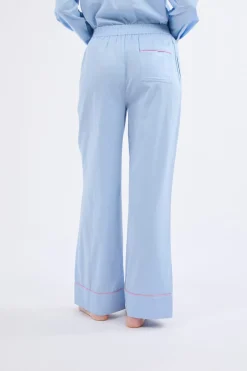 ETAM Partes De Abajo De Pijama|Los Pijamas Más Responsables|Pantalón de pijama ancho de algodón AZUL CLARO