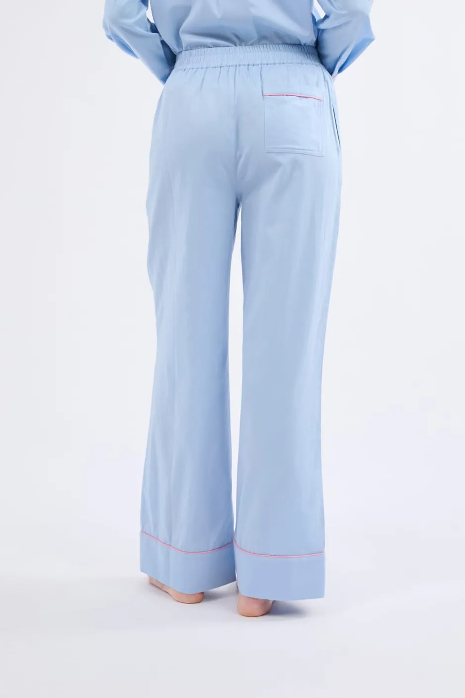 ETAM Partes De Abajo De Pijama|Los Pijamas Más Responsables|Pantalón de pijama ancho de algodón AZUL CLARO
