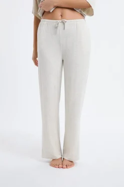 ETAM Los Pijamas Más Responsables|Pijamas Esenciales|Pantalón de pijama ancho de modal BEIGE