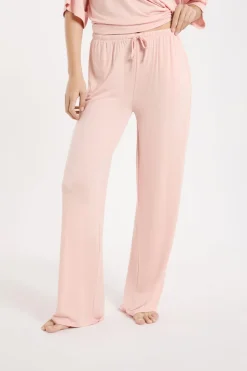 ETAM Los Pijamas Más Responsables|Pijamas Esenciales|Pantalón de pijama ancho de modal ROSA EMPOLVADO