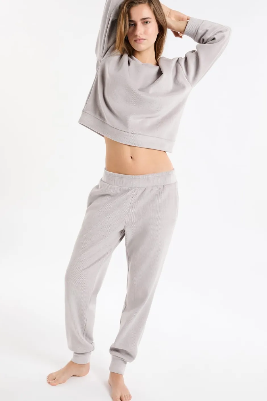 ETAM Homewear|Los Pijamas Más Responsables|Pantalón de pijama con cintura elástica GRIS