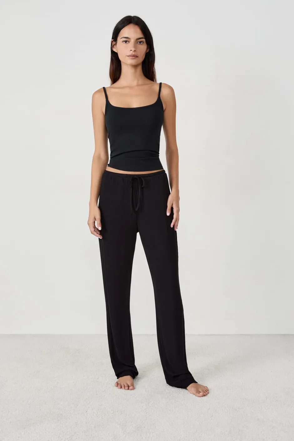 ETAM Homewear|Partes De Abajo De Pijama|Pantalón de pijama con cordón NEGRO