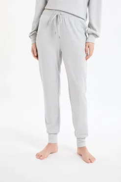ETAM Homewear|Partes De Abajo De Pijama|Pantalón de pijama con cordón GRIS CLARO