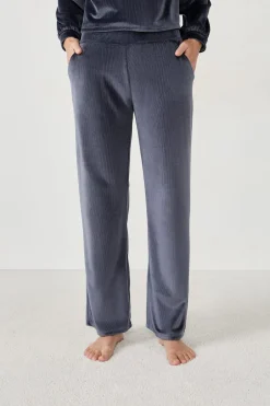 ETAM Pijamas Calentitos|Partes De Abajo De Pijama|Pantalón de pijama con efecto terciopelo AZUL NOCHE