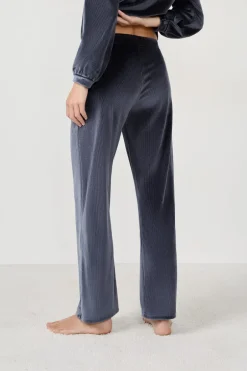 ETAM Pijamas Calentitos|Partes De Abajo De Pijama|Pantalón de pijama con efecto terciopelo AZUL NOCHE