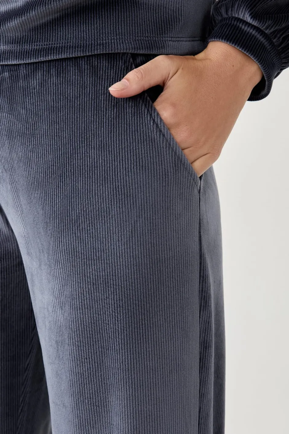 ETAM Pijamas Calentitos|Partes De Abajo De Pijama|Pantalón de pijama con efecto terciopelo AZUL NOCHE