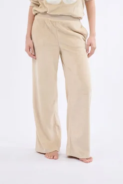 ETAM Pijamas Calentitos|Partes De Abajo De Pijama|Pantalón de pijama con efecto terciopelo BEIGE