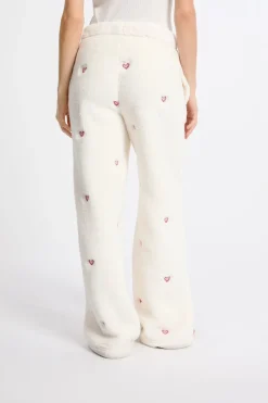 ETAM Pijamas Calentitos|Partes De Abajo De Pijama|Pantalón de pijama con estampado de corazones efecto polar CRUDO