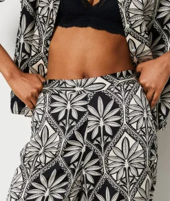 ETAM Partes De Abajo De Pijama|Pantalón de pijama con estampado floral IMP FD NEGRO