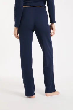 ETAM Los Pijamas Más Responsables|Pijamas Esenciales|Pantalón de pijama de algodón AZUL REAL