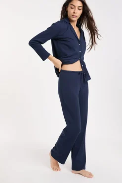 ETAM Los Pijamas Más Responsables|Pijamas Esenciales|Pantalón de pijama de algodón AZUL REAL