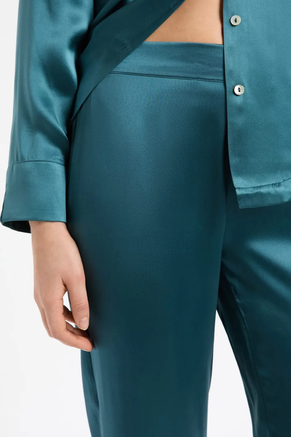 ETAM Pijamas De Seda|Partes De Abajo De Pijama|Pantalón de pijama de seda NATURAL