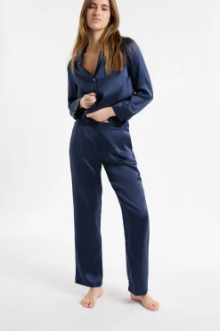 ETAM Pijamas De Seda|Partes De Abajo De Pijama|Pantalón de pijama de seda TRANSPARENTE