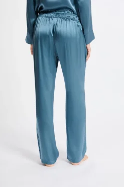 ETAM Pijamas De Seda|Partes De Abajo De Pijama|Pantalón de pijama de seda AZUL OSCURO