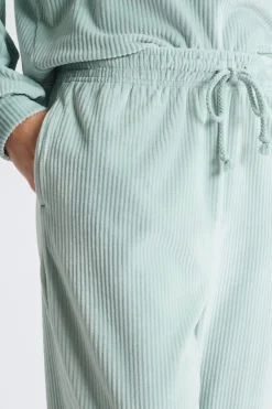ETAM Pijamas Calentitos|Partes De Abajo De Pijama|Pantalón de pijama de terciopelo VERDE AGUA
