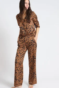 ETAM Partes De Abajo De Pijama|Los Pijamas Más Responsables|Pantalón de pijama estampado MARRON