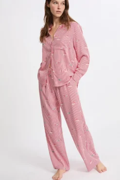 ETAM Los Pijamas Más Responsables|Partes De Abajo De Pijama|Pantalón de pijama estampado ROJO