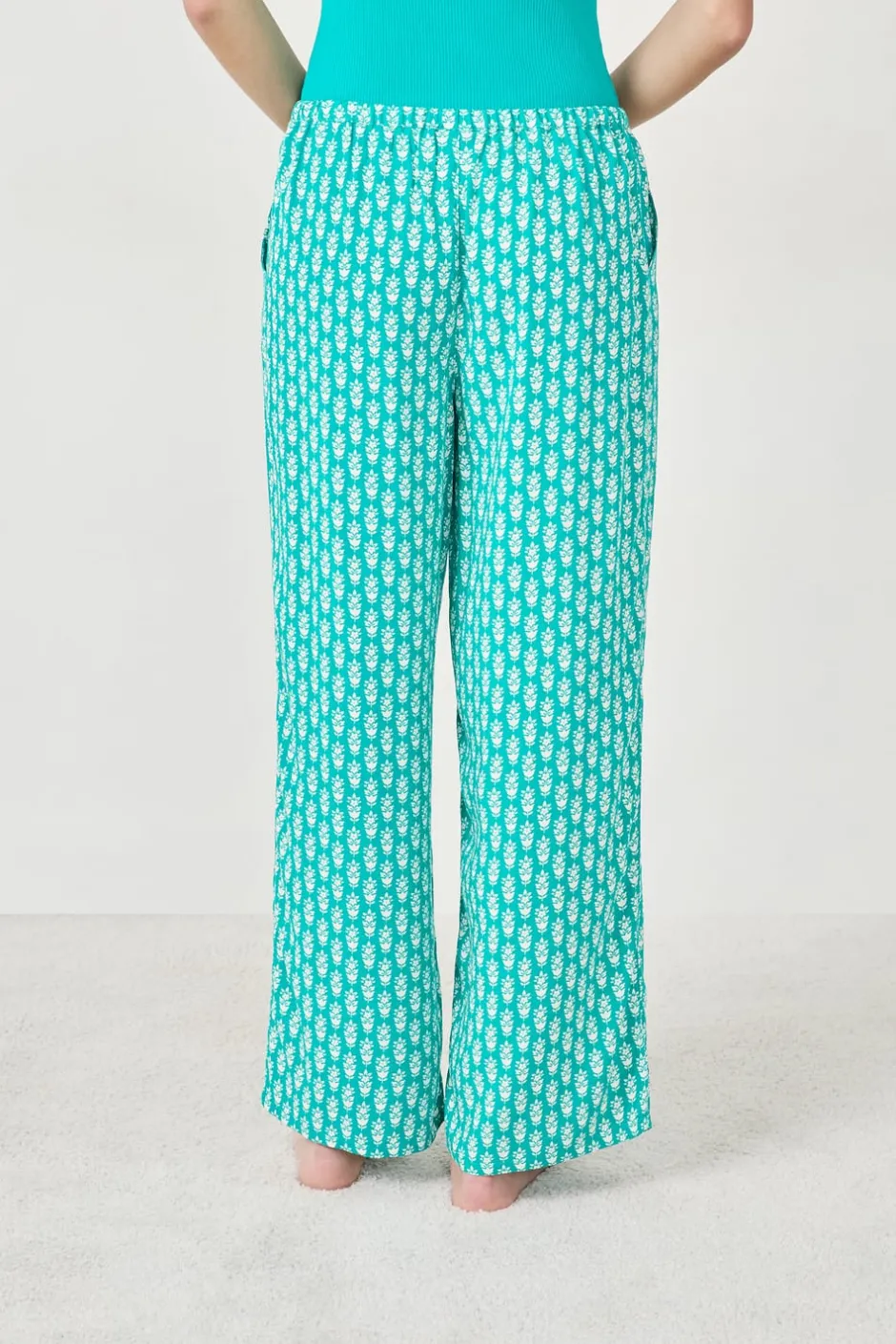 ETAM Partes De Abajo De Pijama|Los Pijamas Más Responsables|Pantalón de pijama estampado VERDE