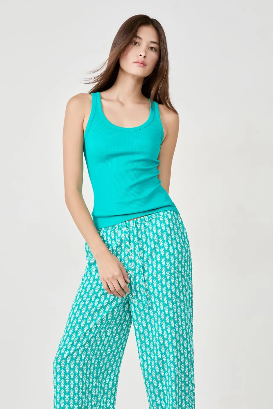 ETAM Partes De Abajo De Pijama|Los Pijamas Más Responsables|Pantalón de pijama estampado VERDE