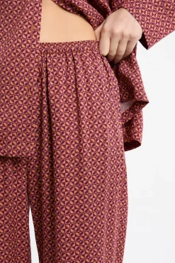 ETAM Los Pijamas Más Responsables|Partes De Abajo De Pijama|Pantalón de pijama estampado BURDEOS GRANATE