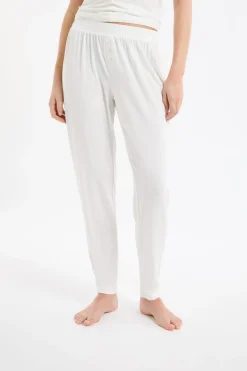 ETAM Pijamas Esenciales|Partes De Abajo De Pijama|Pantalón de pijama liso BLANCO CRUDO