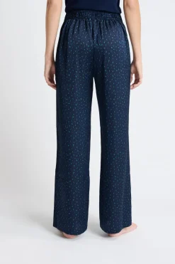 ETAM Partes De Abajo De Pijama|Pantalón de pijama satinado AZUL OSCURO