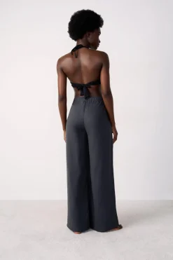 ETAM Túnicas Y Vestidos De Playa|Pantalón de playa ancho de lino ANTHRACITE