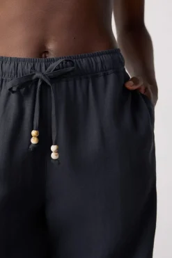 ETAM Túnicas Y Vestidos De Playa|Pantalón de playa ancho de lino ANTHRACITE