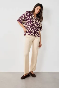 ETAM Corte Recto|Pantalón de punto BEIGE