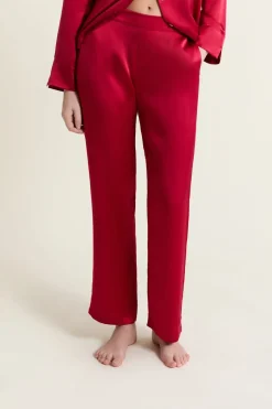 ETAM Pijamas De Seda|Partes De Abajo De Pijama|Pantalón de seda CARDINAL