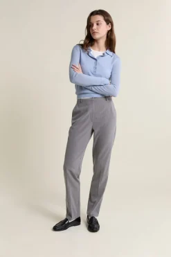 ETAM Corte Recto|Pantalones|Pantalón de vestir a rayas GRIS