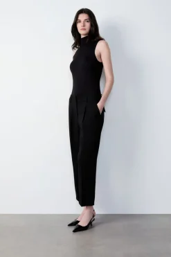 ETAM Pantalones|Pantalón recto NEGRO