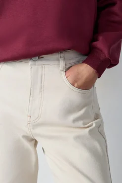 ETAM Corte Recto|Pantalón vaquero recto BEIGE