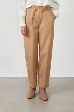 ETAM Pantalones|Pantalon à nouer en coton BEIGE