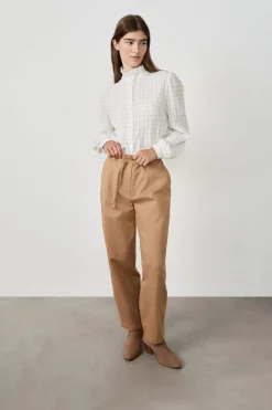 ETAM Pantalones|Pantalon à nouer en coton BEIGE