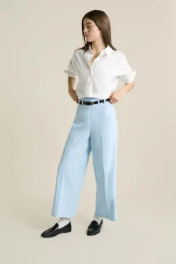 ETAM Corte Ancho|Pantalones|Pantalon cropped BLEU