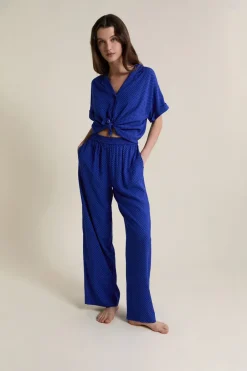 ETAM Los Pijamas Más Responsables|Partes De Abajo De Pijama|Pantalon de pyjama à pois BLEU ROYAL