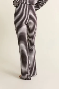 ETAM Homewear|Los Pijamas Más Responsables|Pantalon de pyjama à rayures CHOCOLAT