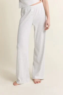 ETAM Los Pijamas Más Responsables|Pijamas Esenciales|Pantalon de pyjama en coton en pointelle GRIS