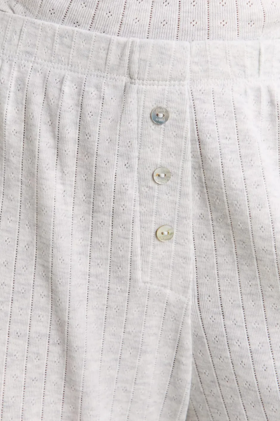 ETAM Los Pijamas Más Responsables|Pijamas Esenciales|Pantalon de pyjama en coton en pointelle GRIS
