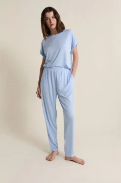 ETAM Los Pijamas Más Responsables|Partes De Abajo De Pijama|Pantalon de pyjama élastiqué BLEU AZUR