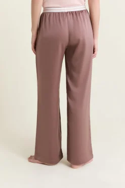 ETAM Los Pijamas Más Responsables|Partes De Abajo De Pijama|Pantalon de pyjama taille élastique "move, smile, sleep" CHOCOLAT
