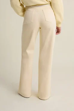 ETAM Corte Ancho|Jeans|Pantalon droit taille haute VANILLE